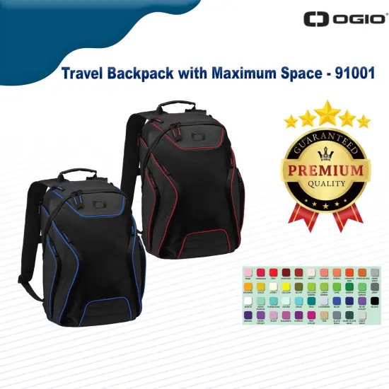 OGIO&reg; Travel Backpack with Maximum Space Laser Red/H Gy {2}