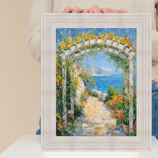 Wide Rustic Wood Grain White Wash Picture Frame 15x15 frame {7}