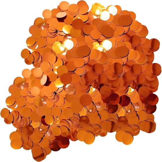 Orange Metallic Foil Confetti 8000 Pcs Shiny Round Table Confetti for Fill Balloon Wedding Graduation Party Decorations,60g of pack {1}