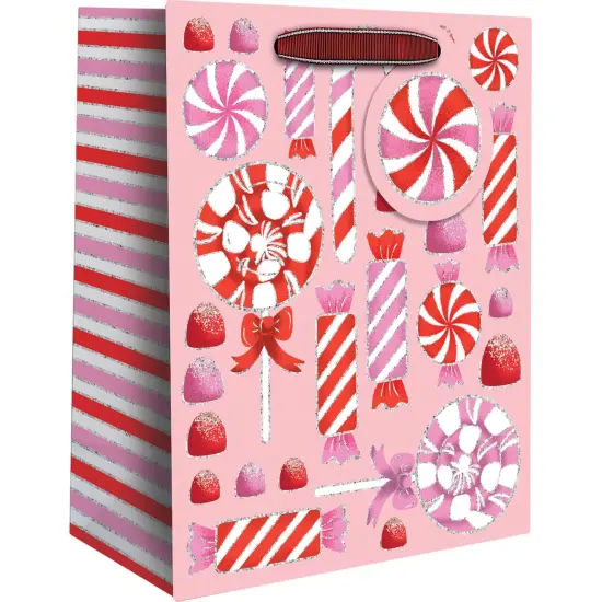 Pack/6: Candy Christmas Gift Bag - 6 x 3 x 7-1/2" {1}