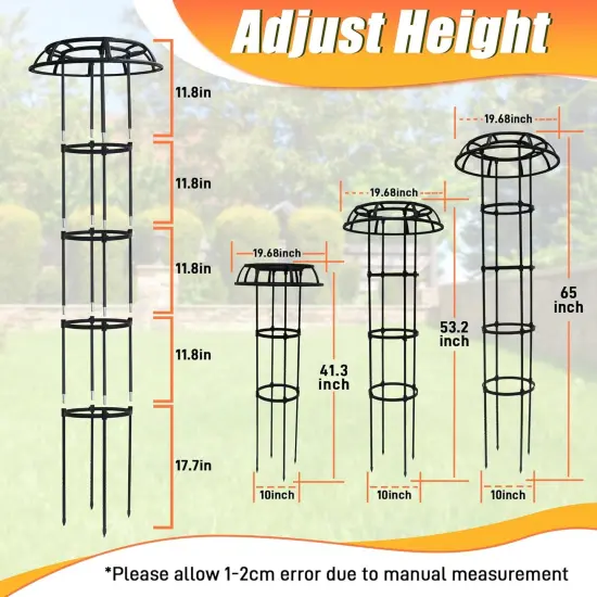 65 Inch Garden Trellis for Climbing Plants Outdoor {2}