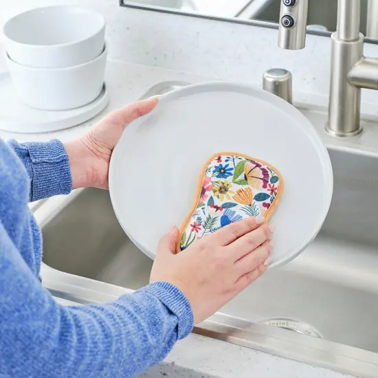 Field Of Flowers Reusable Scrubbies, Set of 4 {4}