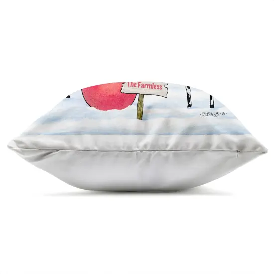 Stupell Industries Feed The Farmless Funny Cows Outdoor Printed Pillow design by Roger Straub, 18 x 7 x 18 {3}