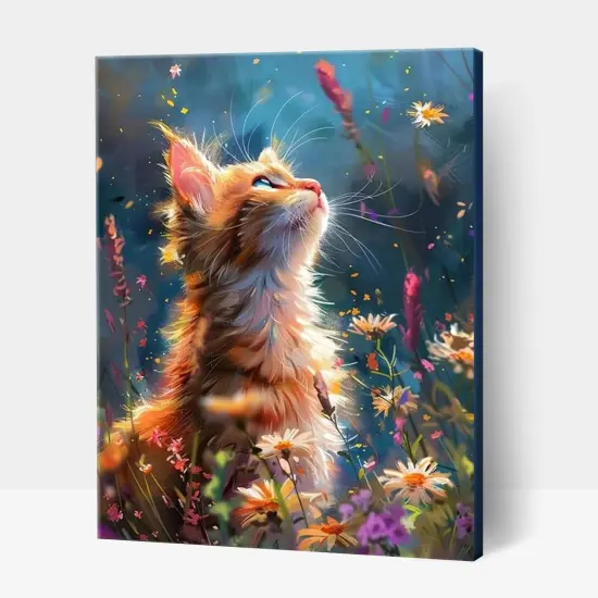 Paint by Numbers Kit for Adults, Cat Adult Paint by Numbers Kits on Canvas, Acrylic DIY Painting by Number Kit for Home Decor - 16"x20" {1}