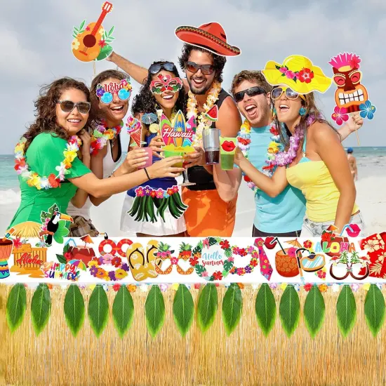 30 PCS Hawaiian Luau Photo Booth Props Kit {5}