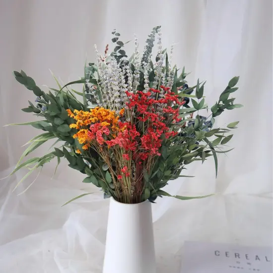 128 Pcs Mixed Real Dried Eucalyptus Stems, 100% Natural Preserved Eucalyptus Leaves with Lavender & Rose Flower Sachet Bundles, Greenery for Hanging Shower, Plant Fragrance, Wedding Decor {2}