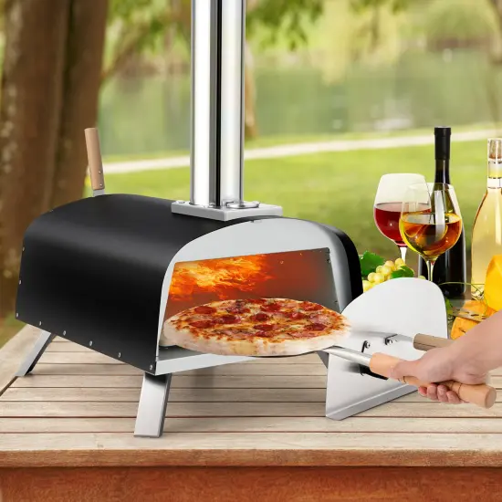 Portable Outdoor Wood Pellet Pizza Oven &ndash; Stainless Steel {2}