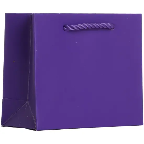 Pack/6: Matte Purple Gift Bag - 5 x 2 x 4" {1}