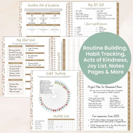 bloom daily planners 2025-26 Academic Planner, Soft Cover, 8.5" x 11", Tan Leopard {6}