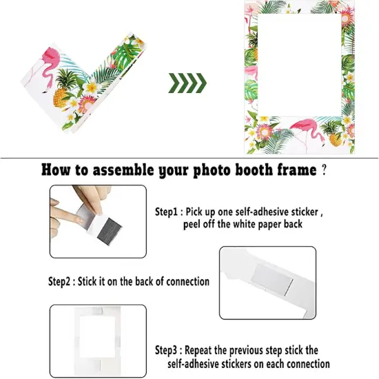 15PCS Tropical Party Photo Booth Props Kit {4}