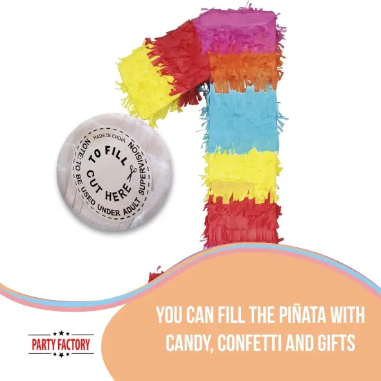 Party Factory Pinata Numbers 0-9 Kids Birthday Slap Pinata 16.5 x 13.7 x 3.1 inch Decoration Birthday Decoration (1) {5}