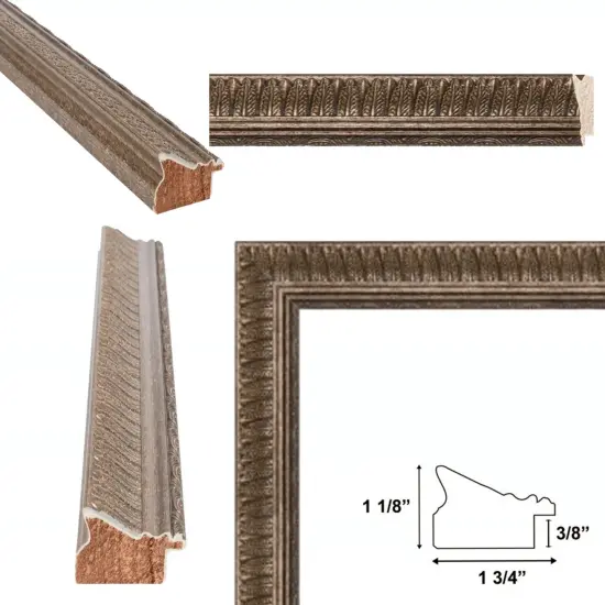 Wheat Leaf Gold With Silver Wash Picture Frame 24x48 frame {3}