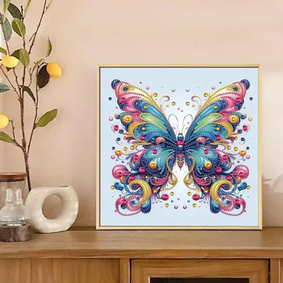 Diamond Painting Art Kit, DIY Butterfly 5D Special Shape Crystal Diamond Partial Diamond Painting Mosaic Making Craft, Suitable for Home Wall Decor Art Holiday Gift {3}