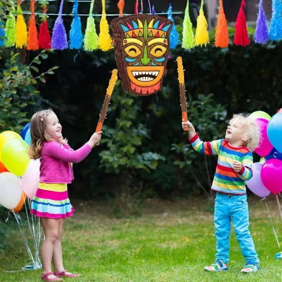 Small Tiki Tropical Hawaii Pi&ntilde;ata with Blindfold Bat Aloha Luau Pi&ntilde;ata {5}