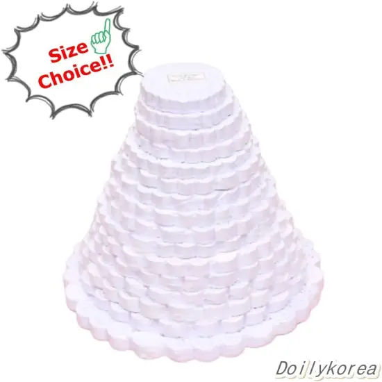 250pcs Premium 3.5inch Foil Round Lace Paper doilies - Non-Dust, Clean Cut, Simple Design : Party/Gift/for Cake Crafts/Home Decor Weddings Table Settings Placemats (Round - 3.5", Gold) {5}