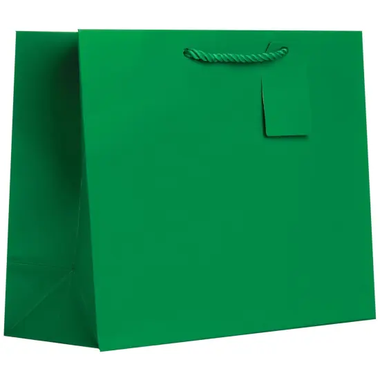 Pack/6: Matte Green Gift Bag - 8 x 4 x 10" {2}