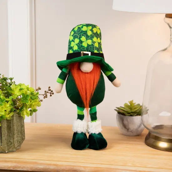 Northlight Standing Shamrock St Patrick's Day Gnome - 12.5" Green {1}