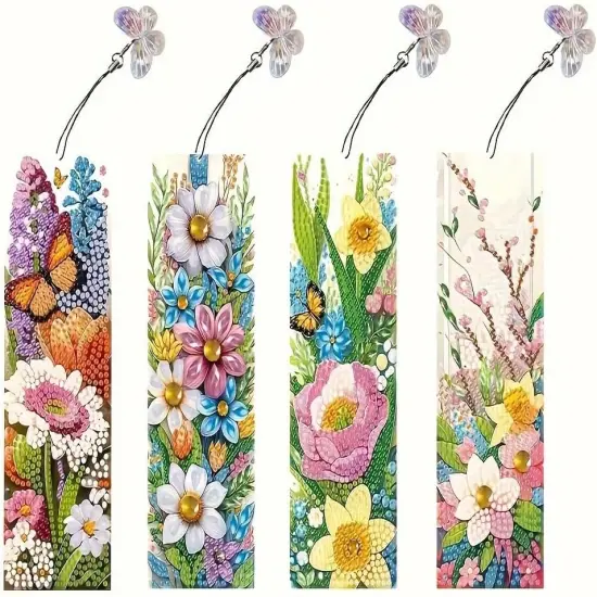 Diamond Painting Art Bookmarks 4pcs {1}