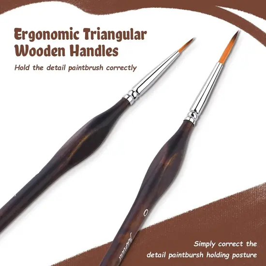 Miniature Paint Brushes, 11pcs Micro Detail Paint Brushes for Model, Citadel, Vallejo, DND, Paint by Numbers - Fine Paint Brush Set for Acrylic, Watercolor, Oil {2}