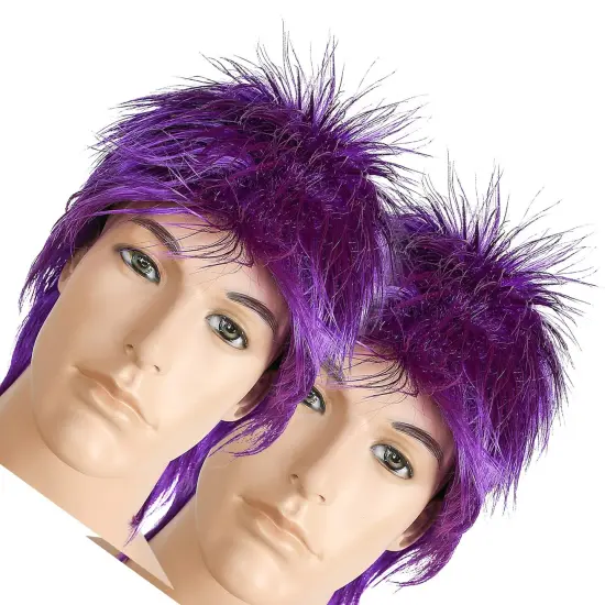 Rod Dark Purple Punk Style Wig with Shag Back {3}