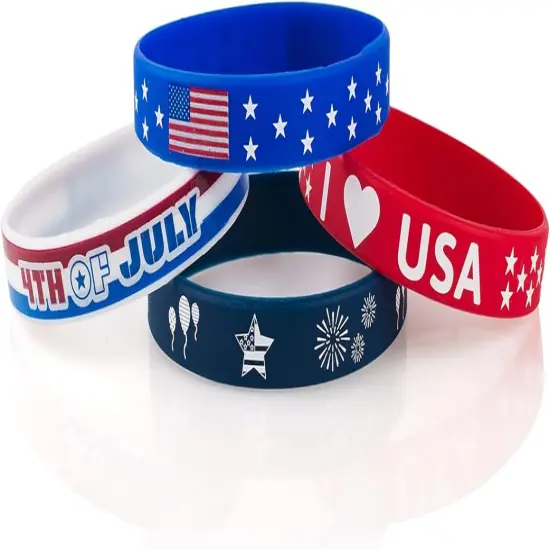 36pcs 4th of July Rubber Bracelets Silicone {4}