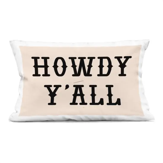 Stupell Industries Southwestern Howdy Y'all Decorative Printed Pillow design by Daniela Santiago, 14 x 7 x 20 {1}