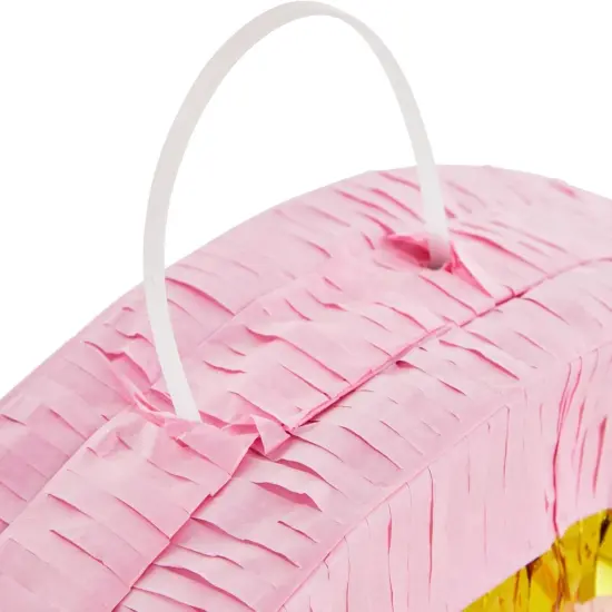 Rainbow Pull String Pinata for Pastel Birthday Decorations, Gender Reveal Party Supplies (Small, 16.5 x 10 x 3 In) {4}