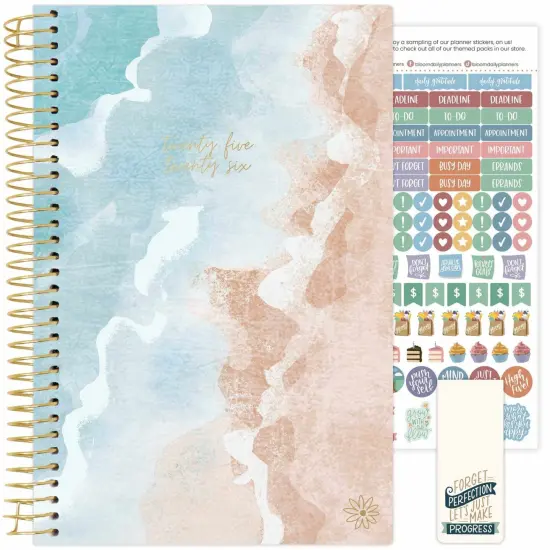 bloom daily planners 2025-26 Academic Planner, Soft Cover, 5.5" x 8.25", Ocean Oasis {1}