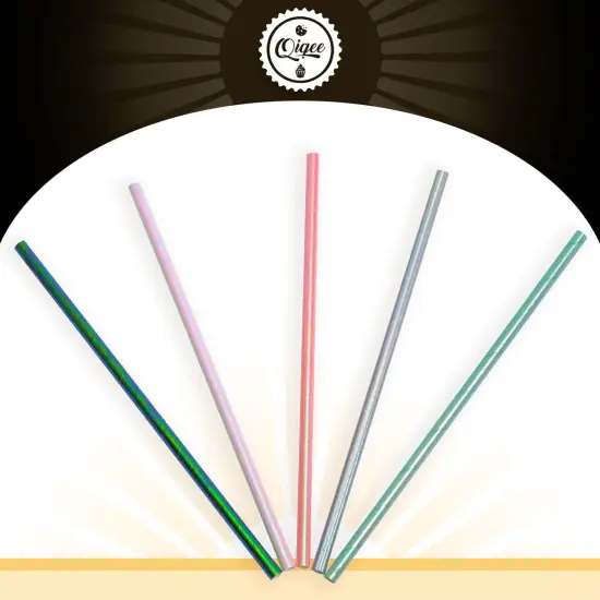 150pcs Iridescent Paper Straws for Drinking Disposable Sraws Disposable Straws Bulk（5 Color Muli {4}