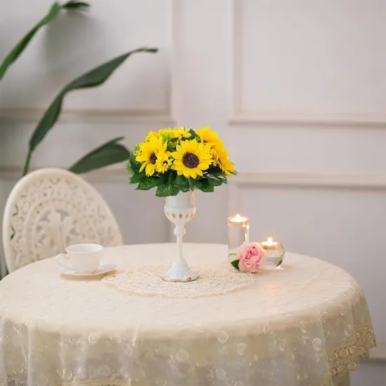 Sunflower Artificial Flowers Ball - 2 Pcs Fake Sunflower Flowers Centerpieces Decoration for Home, Party, Event, DIY Decor {3}