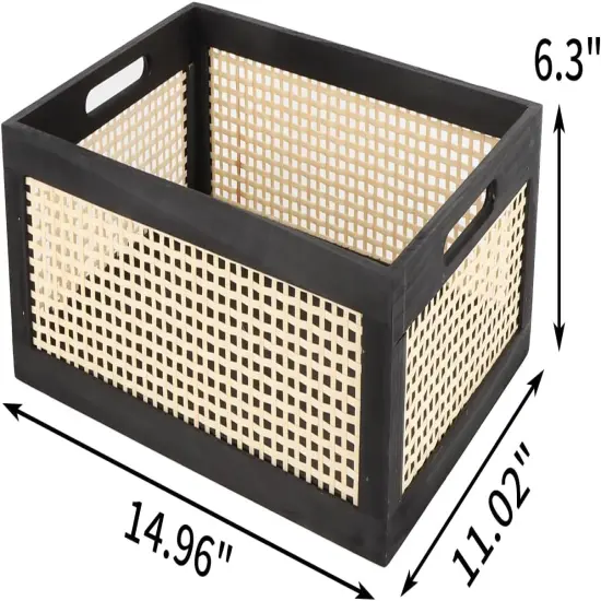 Decorative Organizer Crates Box with Built-in Handle {4}