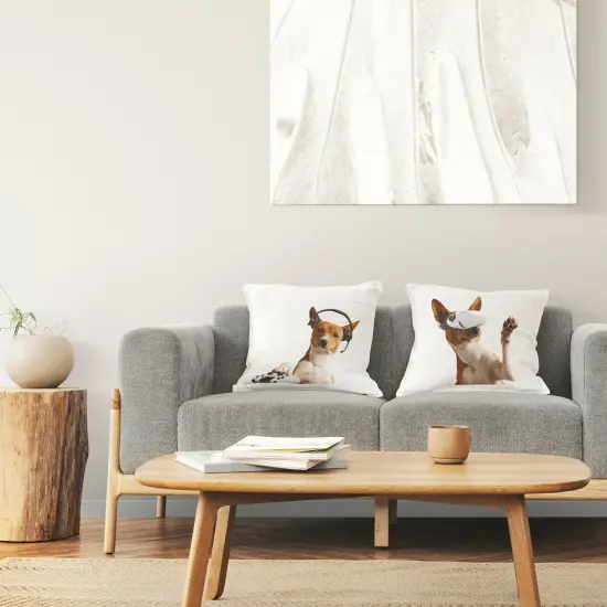 Stupell Industries Video Game Dogs with VR 2pc Decorative Printed Pillow Set design by CAD Designs, 18 x 7 x 18 {3}