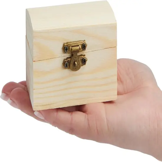 12 Pack Unfinished Wooden Boxes for Crafts {5}