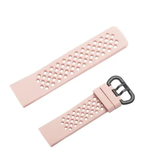 Insten Silicone Watch Band Compatible with Fitbit Charge 3, Charge 3 SE, Charge 4, and Charge 4 SE, Fitness Tracker Replacement Bands for Men and Women, Pink {2}
