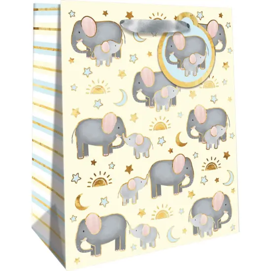 Pack/6: Baby Elephants Gift Bag - 8 x 4 x 10" {1}