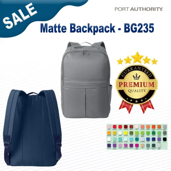 Port Authority&reg; Matte Backpack StormGrey {2}