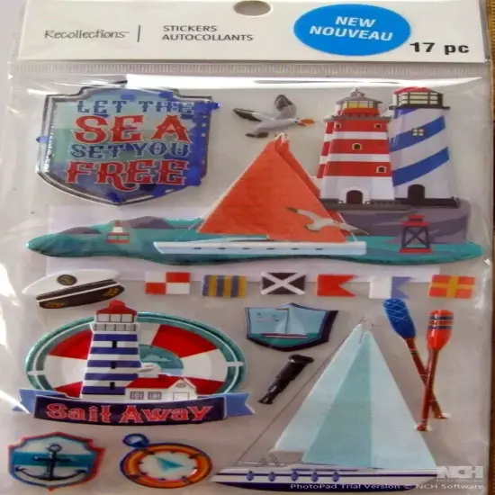 Recollections Boats & Lighthouses Dimensional Stickers {1}