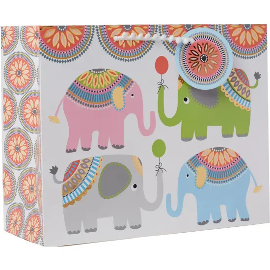 Pack/6: Elephant Parade Gift Bag - 12-1/2 x 5 x 10" {1}