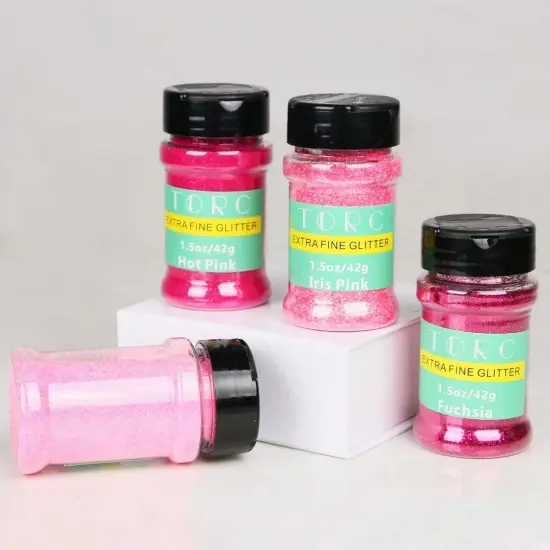 6 oz Pink Fine Glitter Set, Iridescent Pink Hot Pink Fine Glitter for Resin Crafts Tumblers Slime Cosmetic Nail Art Makeup Festival Decor {2}