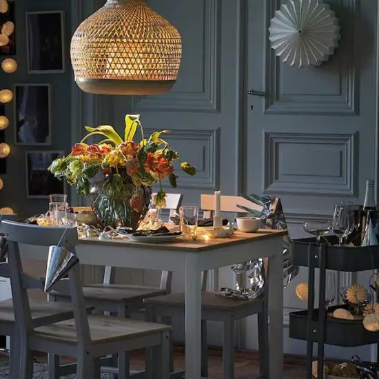 18" Pendant Lamp Bamboo Handmade {4}