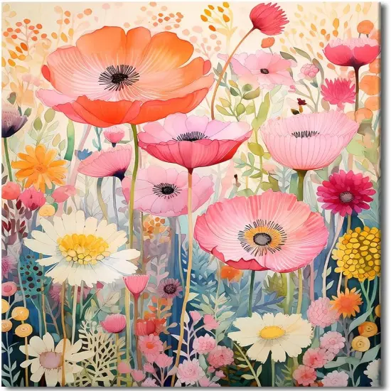 Paint by Number for Adults Flowers and Plants Paint Number Kits Floral Adults' Paint-by-Number Kits Color Paint by Number DIY Paint by Numbers Craft Kits for Adults, 16x20 Inch {1}