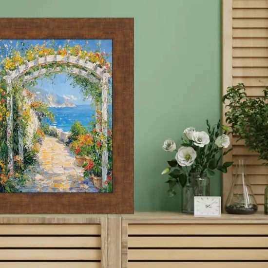 Wide Antique Gold Bronze Flat Picture Frame 11x14 frame {5}