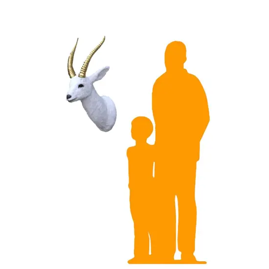White Gazelle Head Life Size Statue {2}