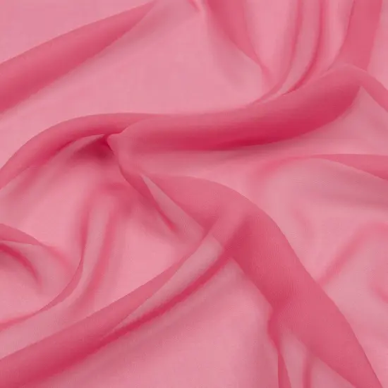 1 Yard Rapture Rose Premium Silk Chiffon Solid Lightweight Fabric 44 Inch Width {1}