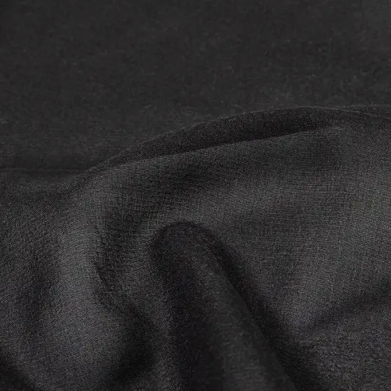 1 Yard Black Silk Chiffon Fabric for Dresses Sleeves Lingerie 47 Inch Width {3}
