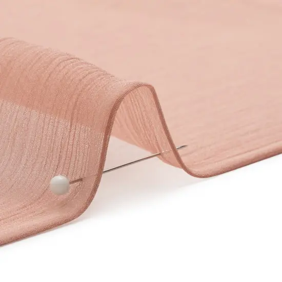 1 Yard Blush Crinkled Silk Chiffon Fabric 43" Wide for Scarves & Overlays {2}