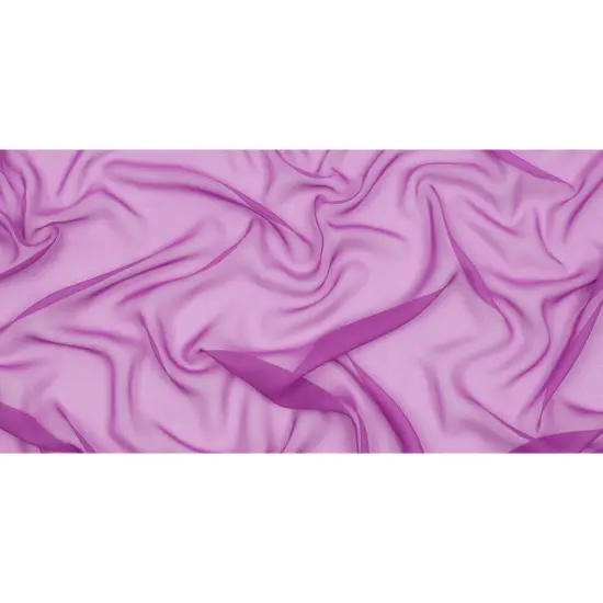 1 Yard Bright Purple Silk Chiffon Premium Solid Sheer Lightweight Fabric 44 Inch Width {3}