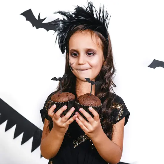 100 Pcs Plastic Halloween Picks Cupcake Toppers {4}