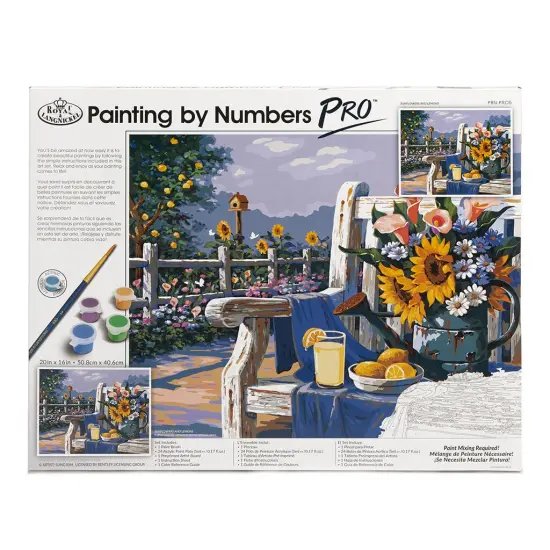 PBN-PRO5 | Painting by Numbers Pro&trade; 28pc 20" x 16" Sunflowers and Lemons Project {1}