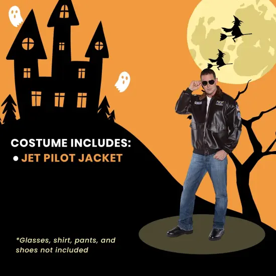 Flying High Jet Pilot Adult Costume Bomber Jacket {5}